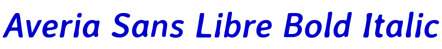 Averia Sans Libre Bold Italic font